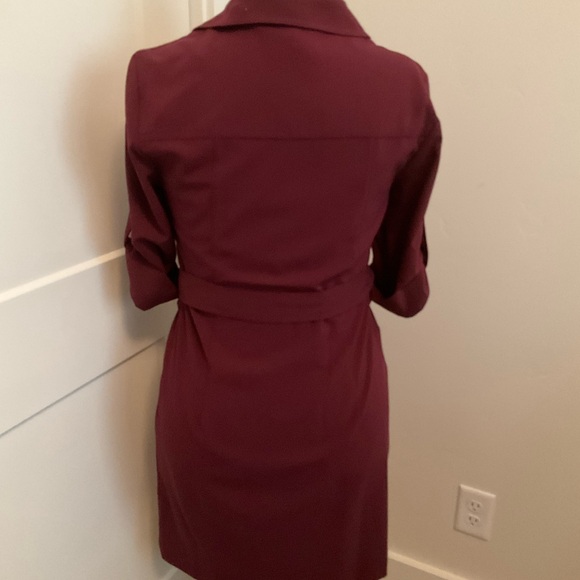 Michael Kors Burgundy Long Sleeve Dress - Picture 2 of 3